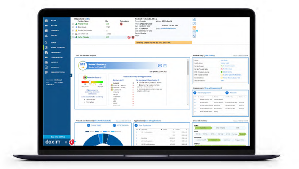 screenshot of Doxim CRM